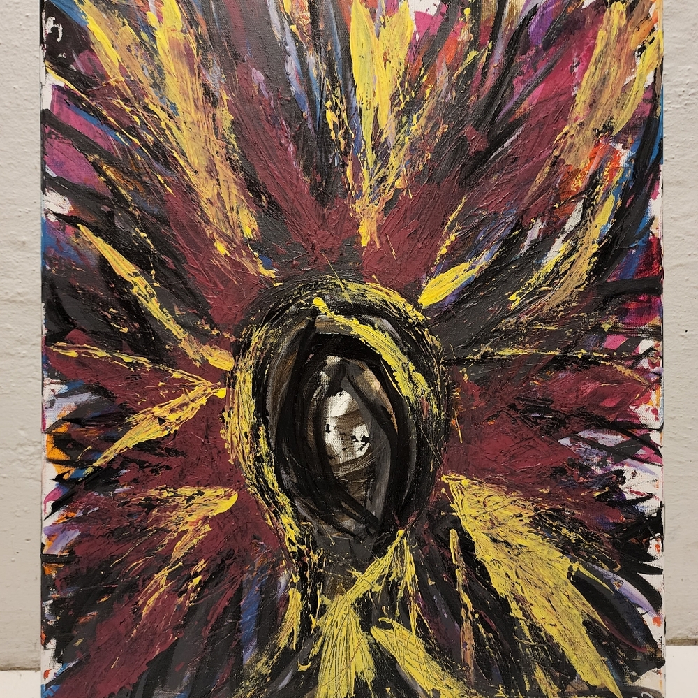 HANDCRAFTED Painting HANDPAINTED Abstract Artwork Stretch Canvas Wall Art Decor - Picture 17 of 17